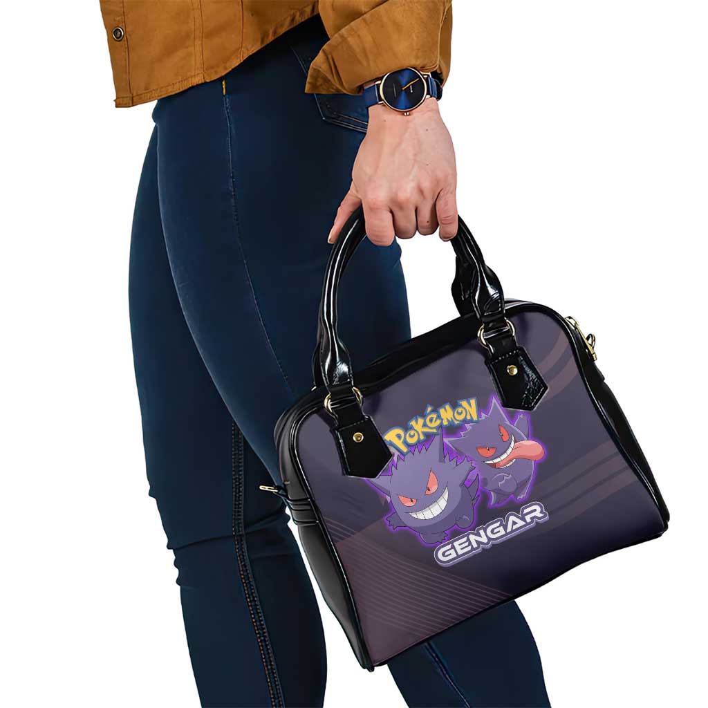 Gengar Poké Shoulder Handbag Neon Shadow Anime Glow Style