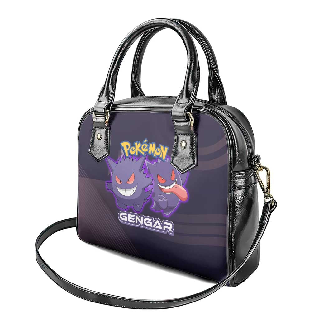 Gengar Poké Shoulder Handbag Neon Shadow Anime Glow Style