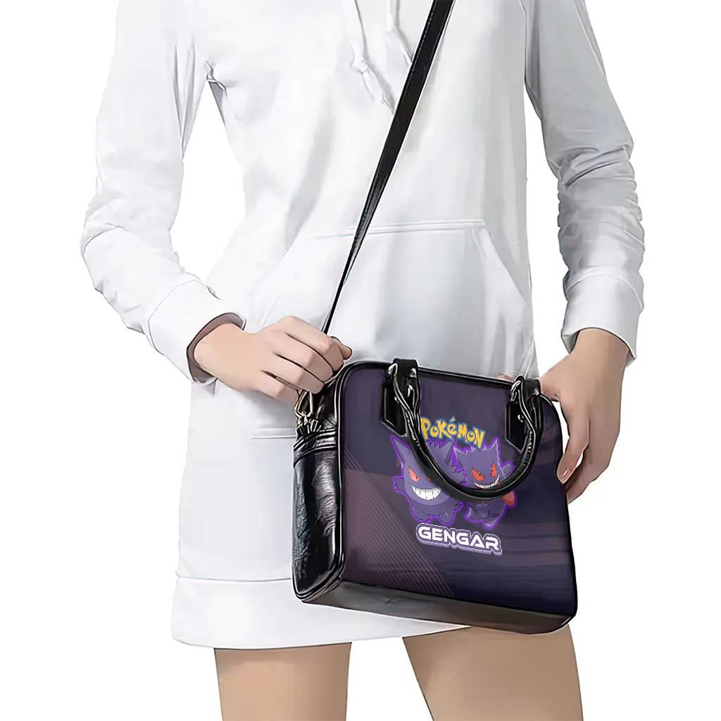 Gengar Poké Shoulder Handbag Neon Shadow Anime Glow Style