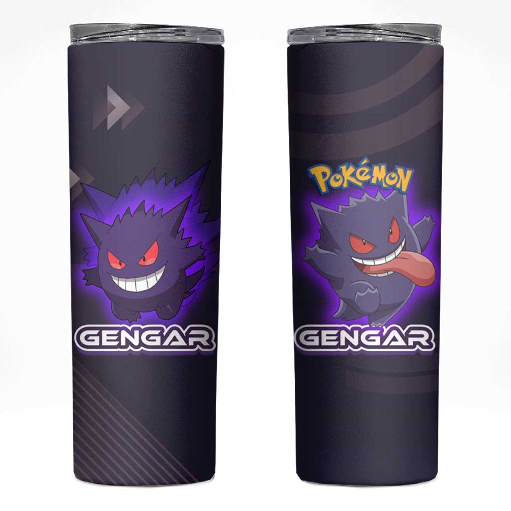 Gengar Poké Skinny Tumbler Neon Shadow Anime Glow Style