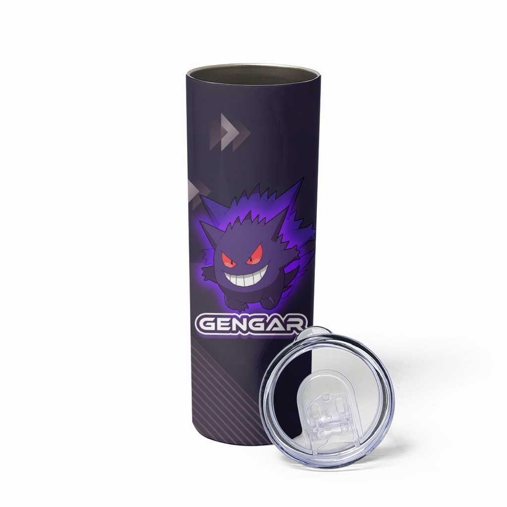 Gengar Poké Skinny Tumbler Neon Shadow Anime Glow Style