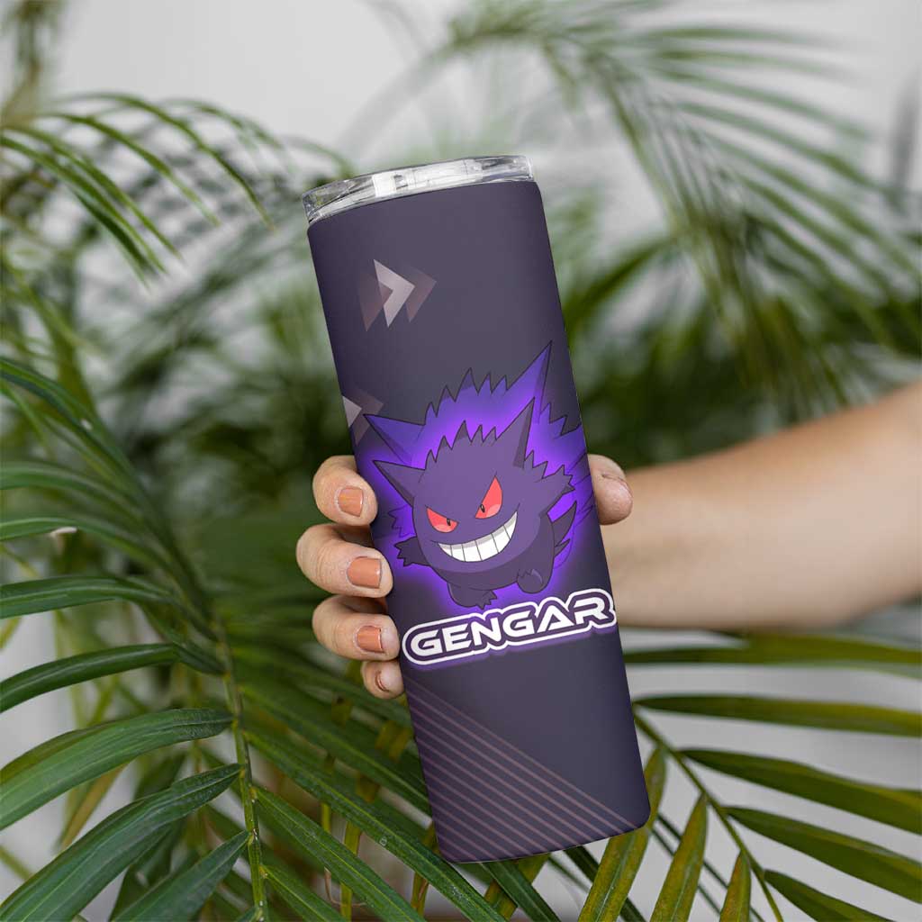 Gengar Poké Skinny Tumbler Neon Shadow Anime Glow Style