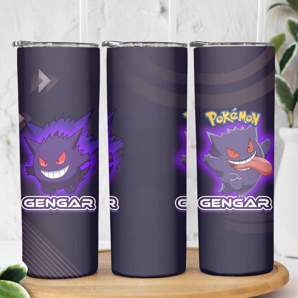 Gengar Poké Skinny Tumbler Neon Shadow Anime Glow Style