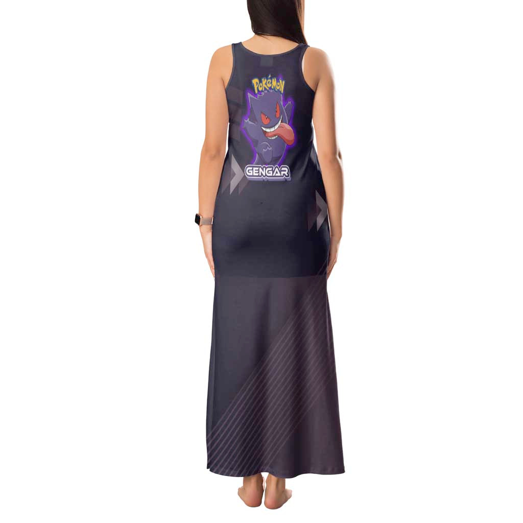 Gengar Poké Tank Maxi Dress Neon Shadow Anime Glow Style