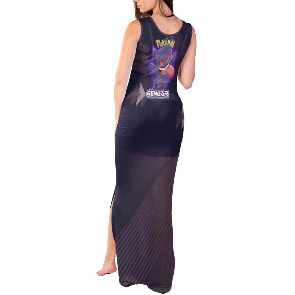 Gengar Poké Tank Maxi Dress Neon Shadow Anime Glow Style