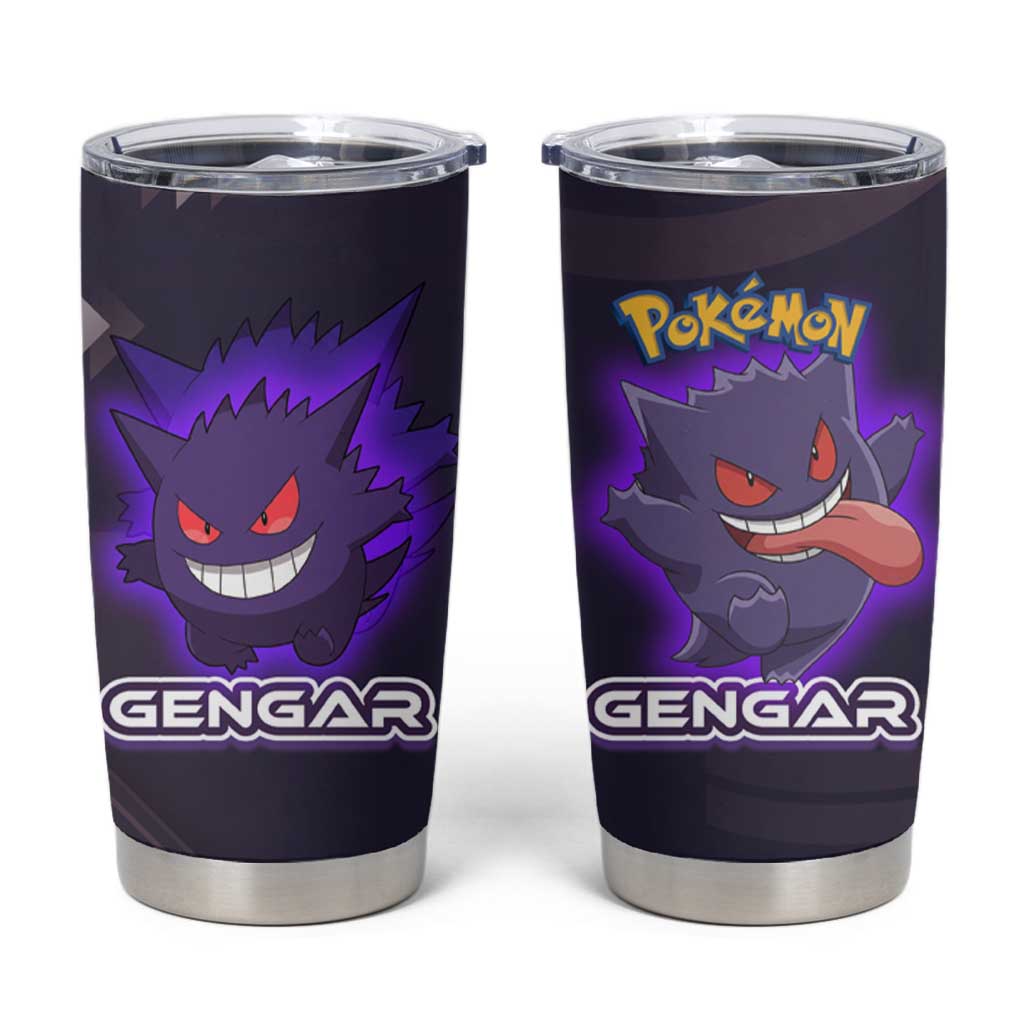 Gengar Poké Tumbler Cup Neon Shadow Anime Glow Style