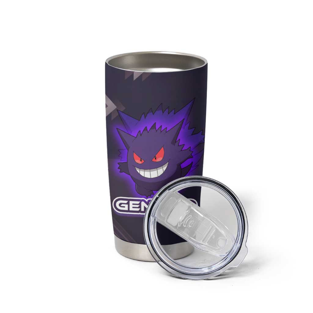 Gengar Poké Tumbler Cup Neon Shadow Anime Glow Style