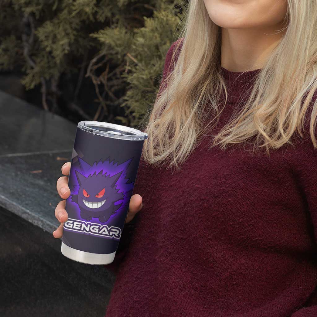 Gengar Poké Tumbler Cup Neon Shadow Anime Glow Style