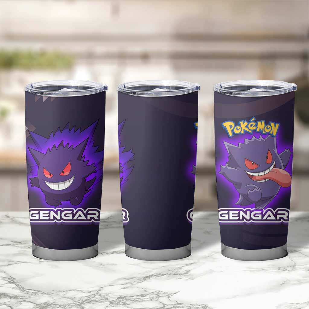 Gengar Poké Tumbler Cup Neon Shadow Anime Glow Style