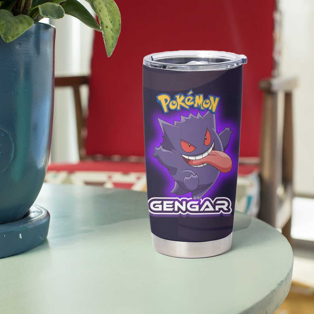 Gengar Poké Tumbler Cup Neon Shadow Anime Glow Style