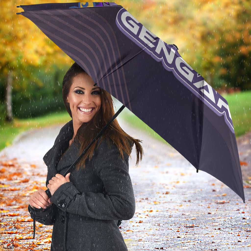 Gengar Poké Umbrella Neon Shadow Anime Glow Style