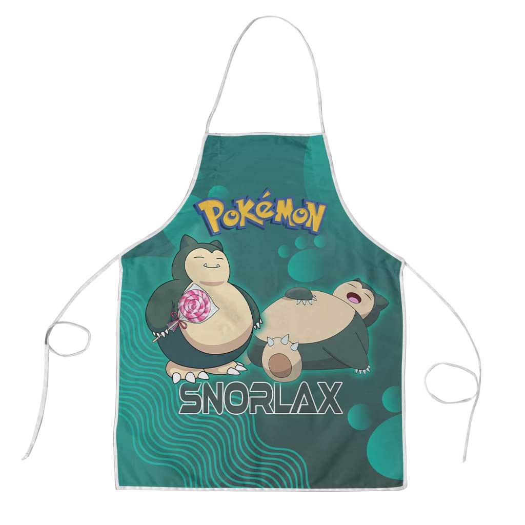 Snorlax Poké Apron Chill Mint Cartoon Bubble Style