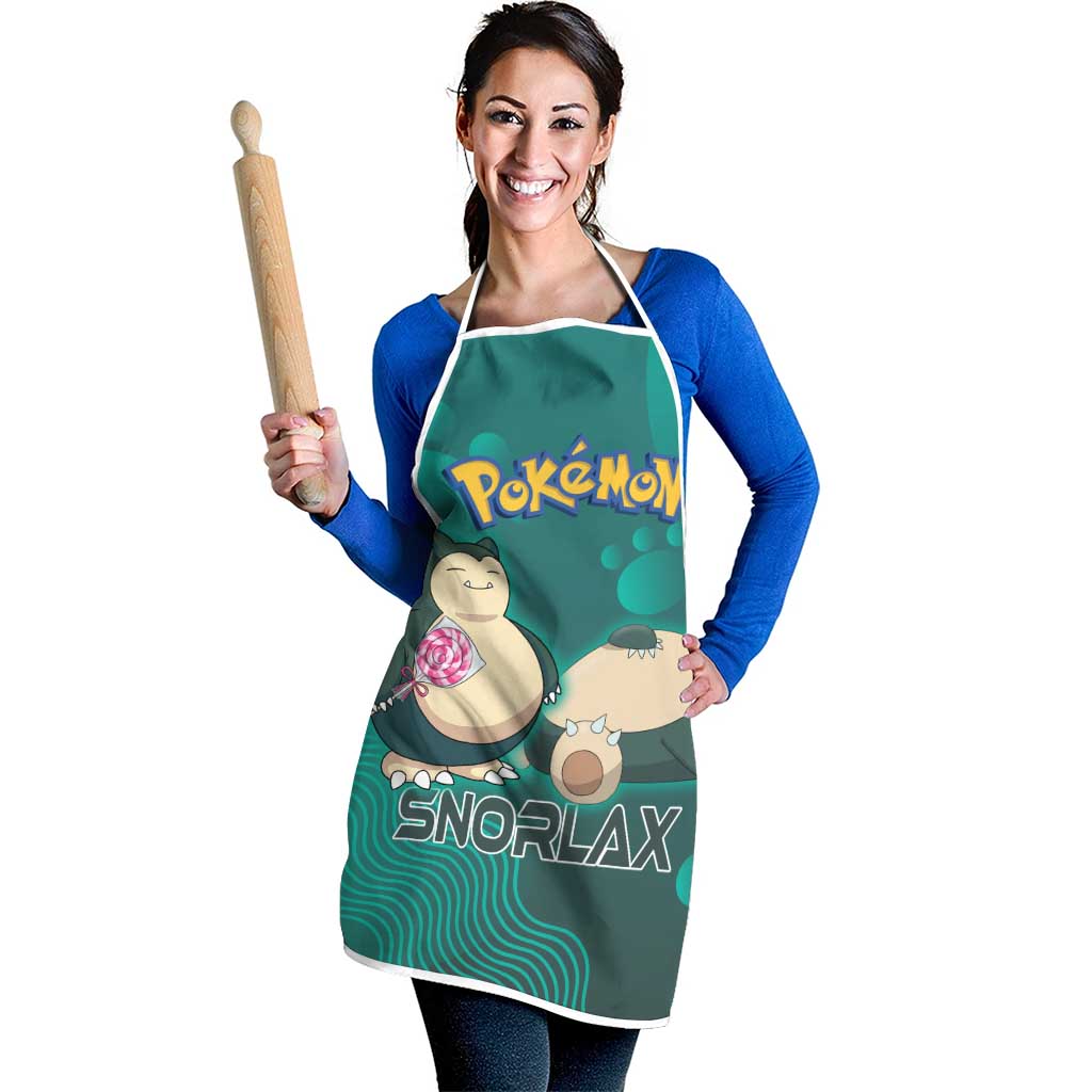 Snorlax Poké Apron Chill Mint Cartoon Bubble Style