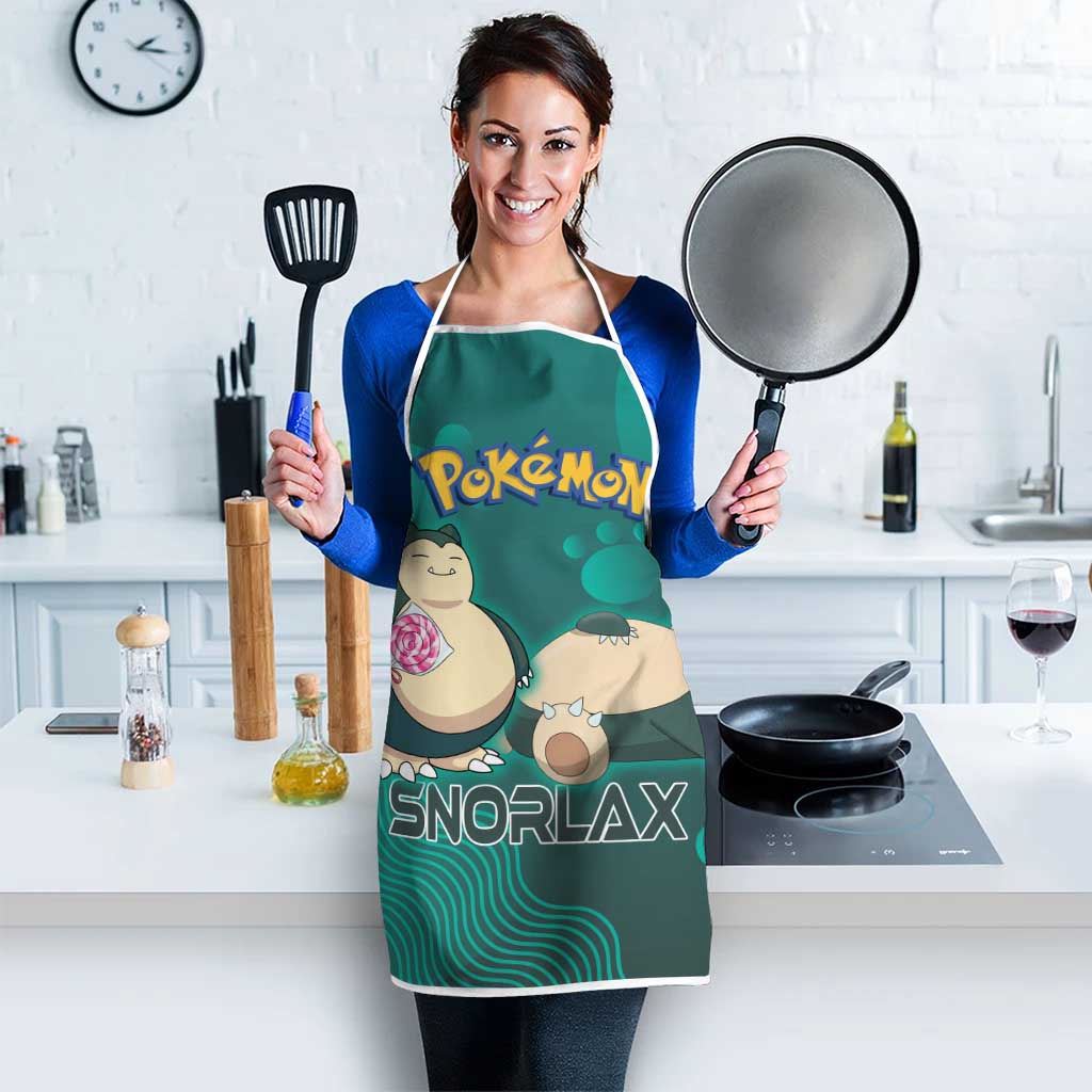 Snorlax Poké Apron Chill Mint Cartoon Bubble Style