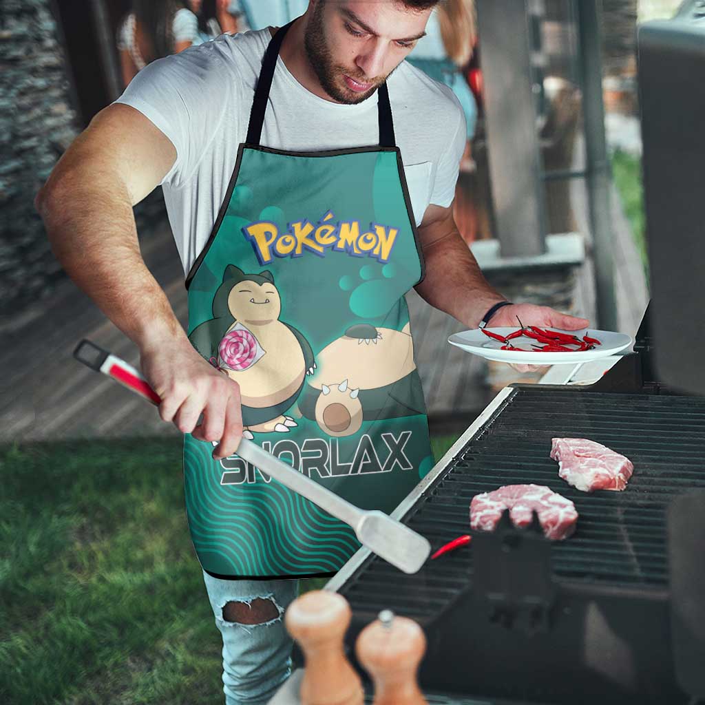 Snorlax Poké Apron Chill Mint Cartoon Bubble Style