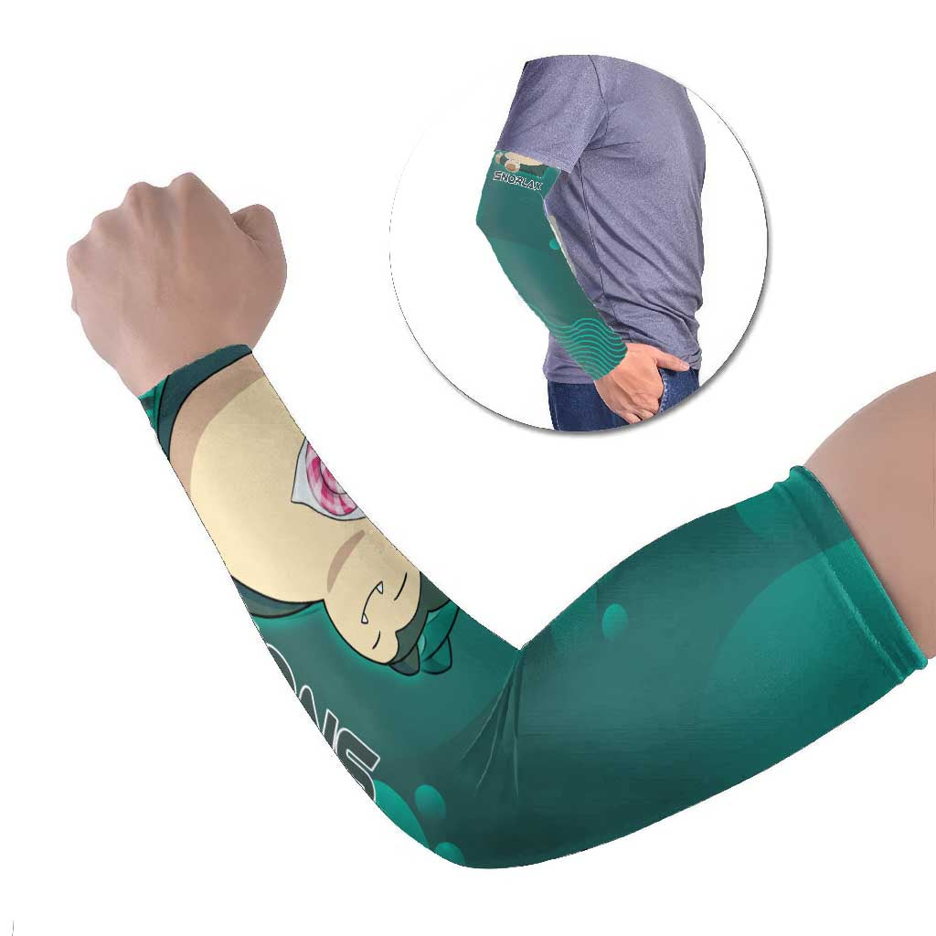 Snorlax Poké Arm Sleeves Chill Mint Cartoon Bubble Style