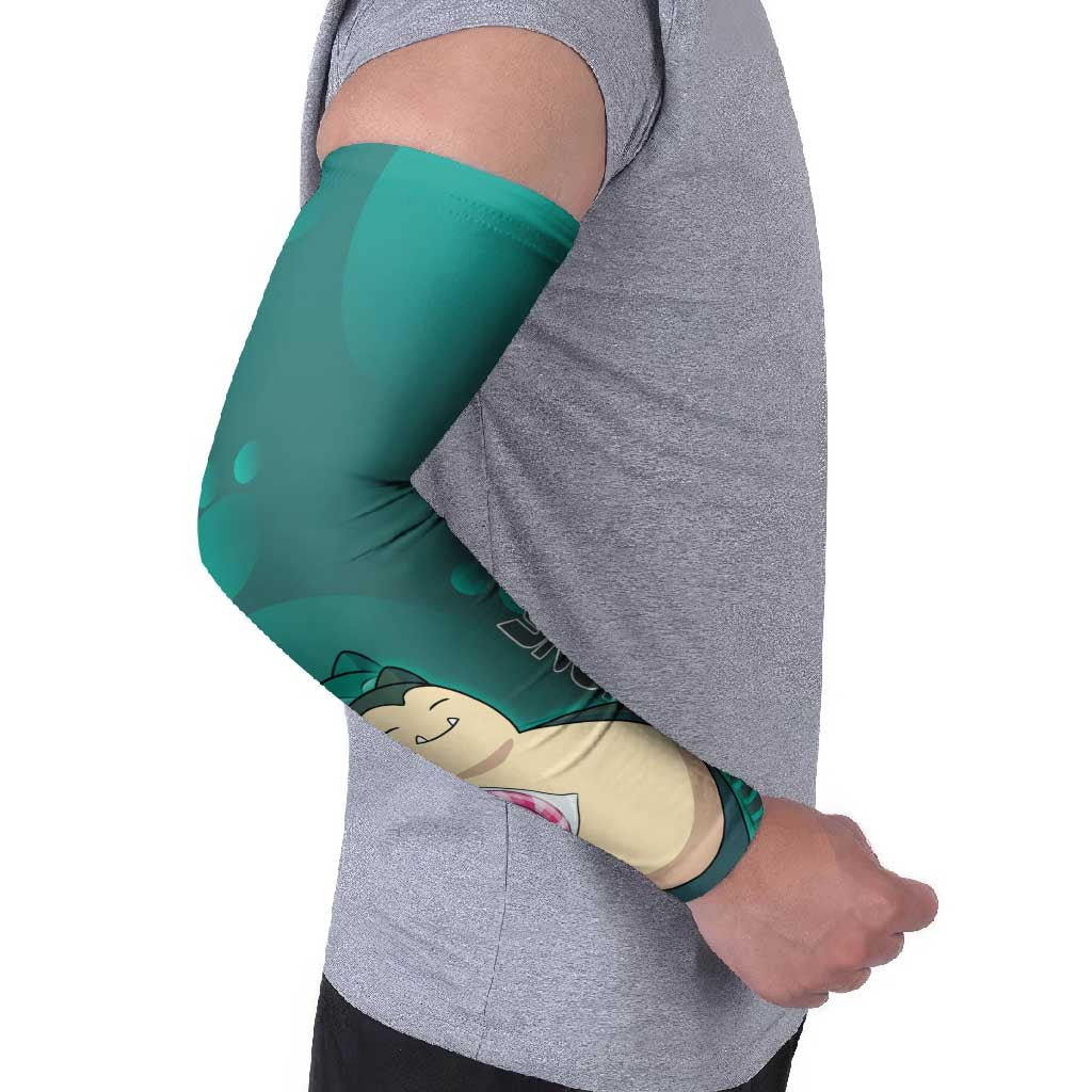 Snorlax Poké Arm Sleeves Chill Mint Cartoon Bubble Style