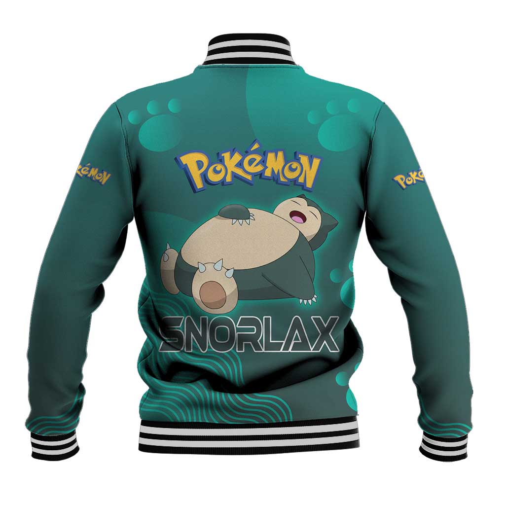 Snorlax Poké Baseball Jacket Chill Mint Cartoon Bubble Style