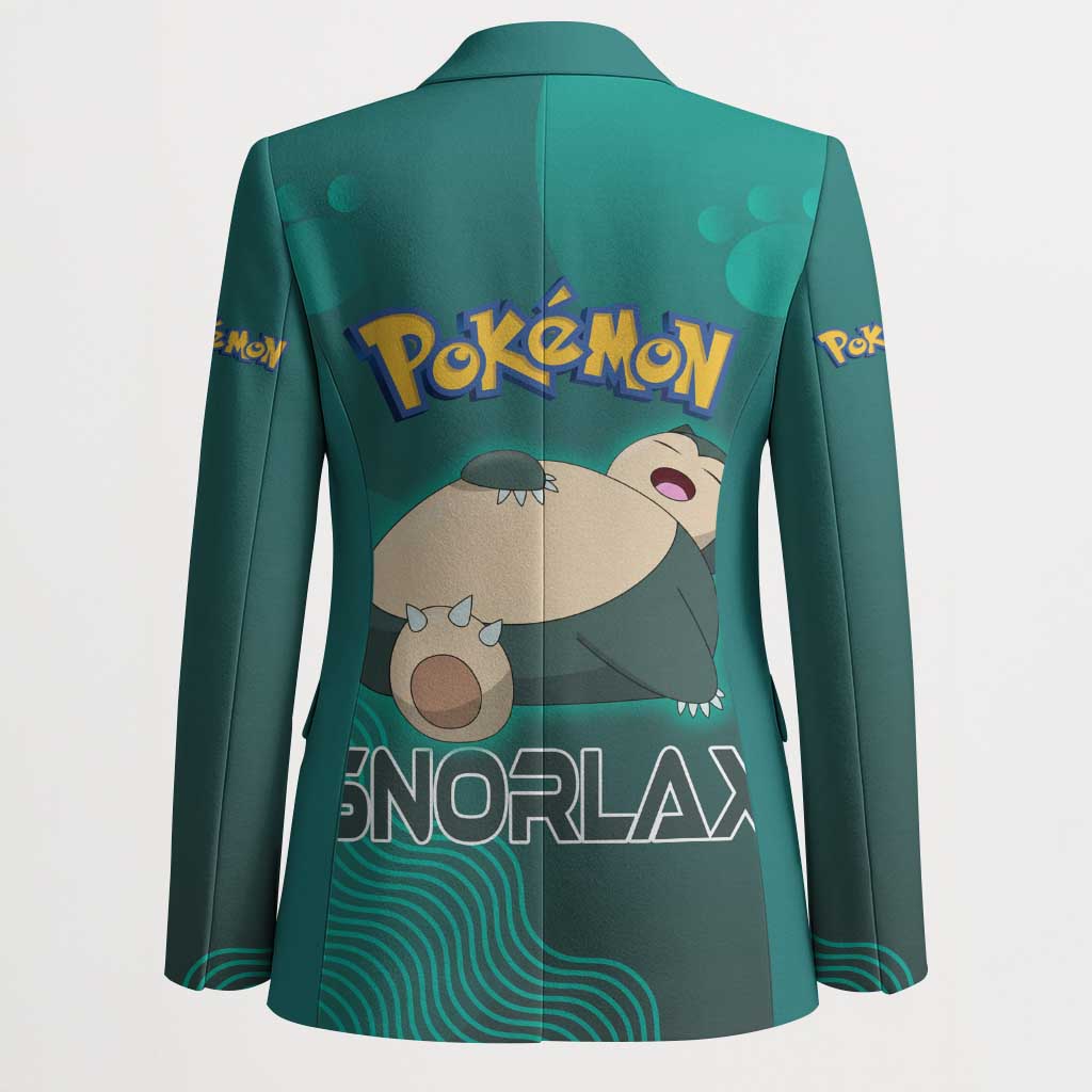 Snorlax Poké Blazer Chill Mint Cartoon Bubble Style