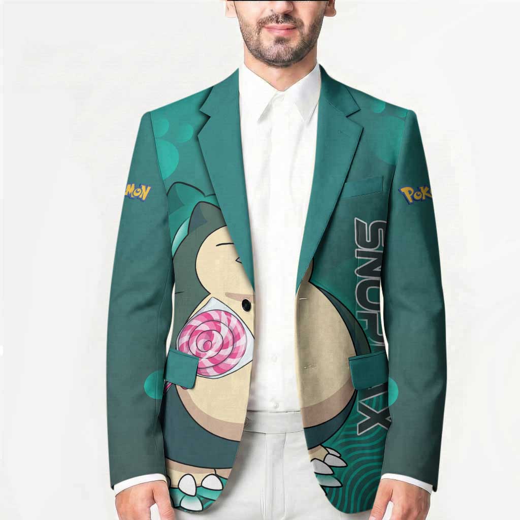 Snorlax Poké Blazer Chill Mint Cartoon Bubble Style