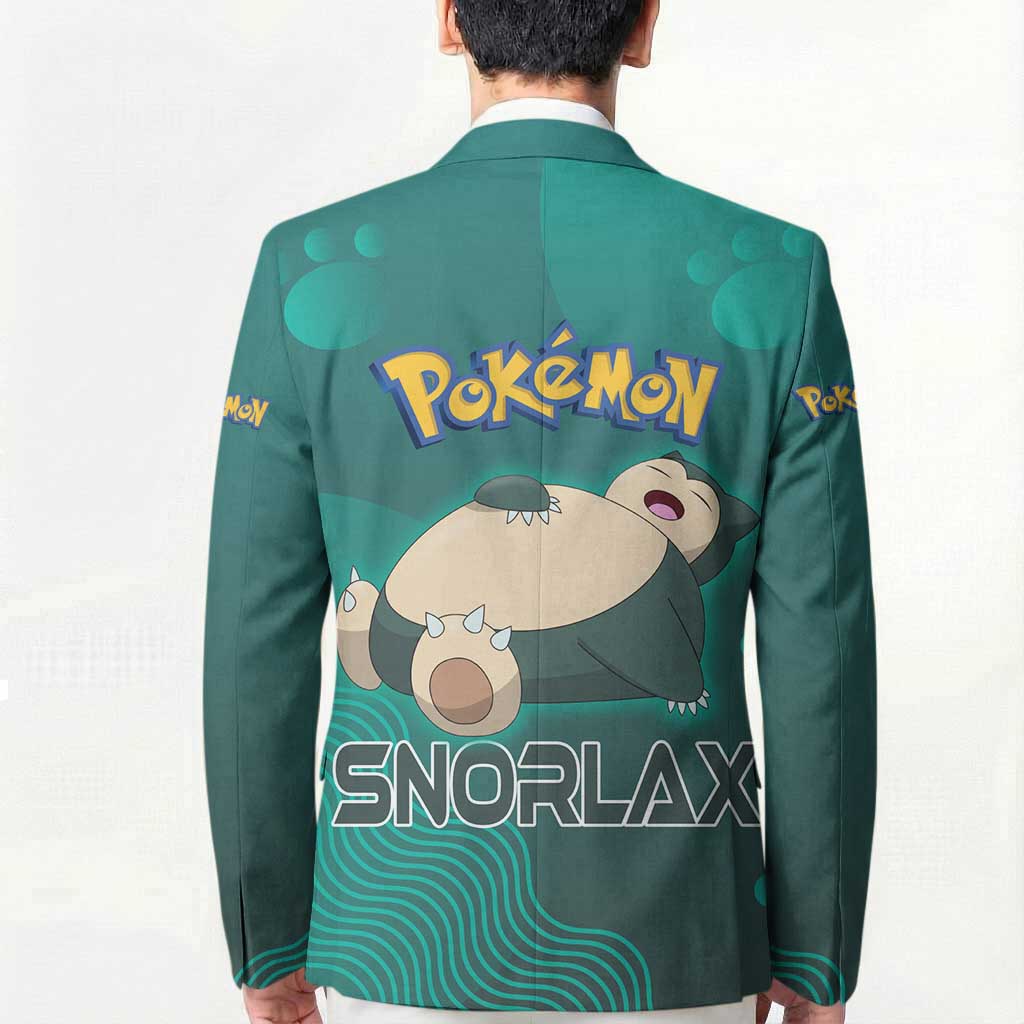 Snorlax Poké Blazer Chill Mint Cartoon Bubble Style