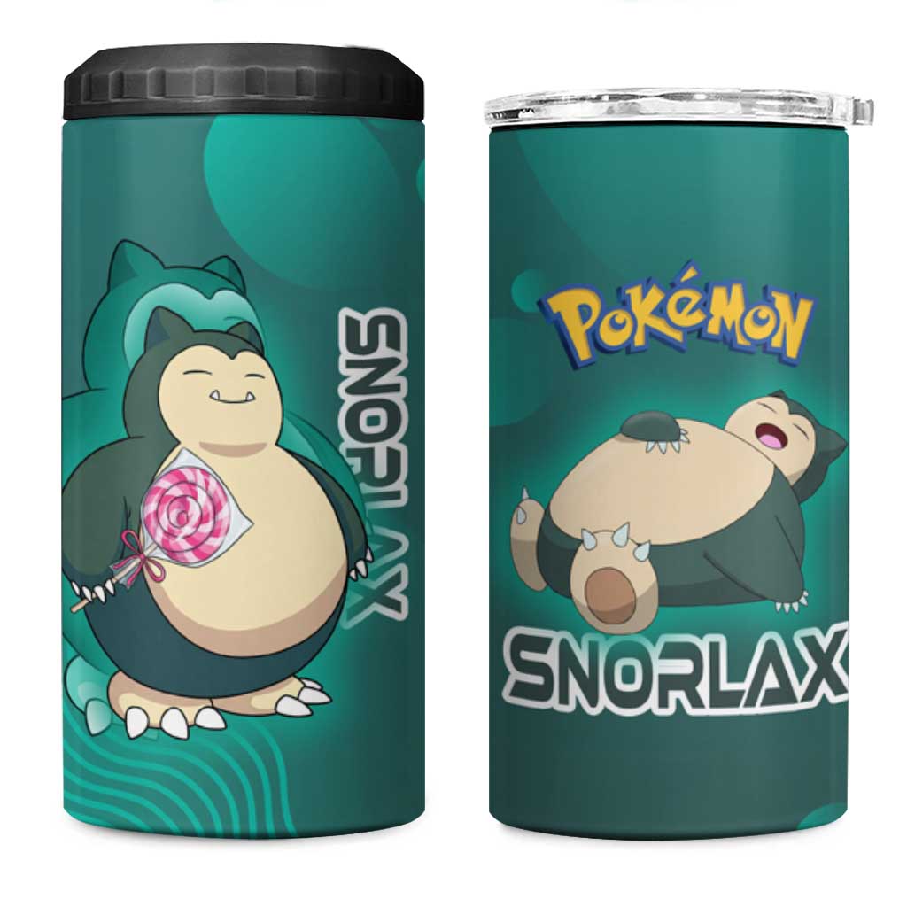 Snorlax Poké 4 in 1 Can Cooler Tumbler Chill Mint Cartoon Bubble Style