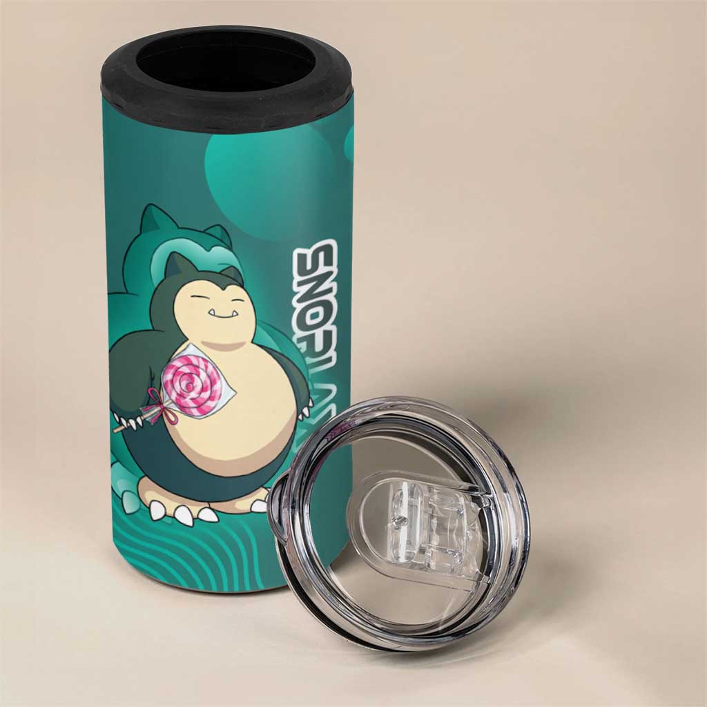 Snorlax Poké 4 in 1 Can Cooler Tumbler Chill Mint Cartoon Bubble Style