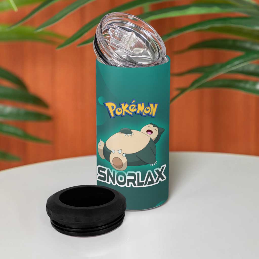 Snorlax Poké 4 in 1 Can Cooler Tumbler Chill Mint Cartoon Bubble Style