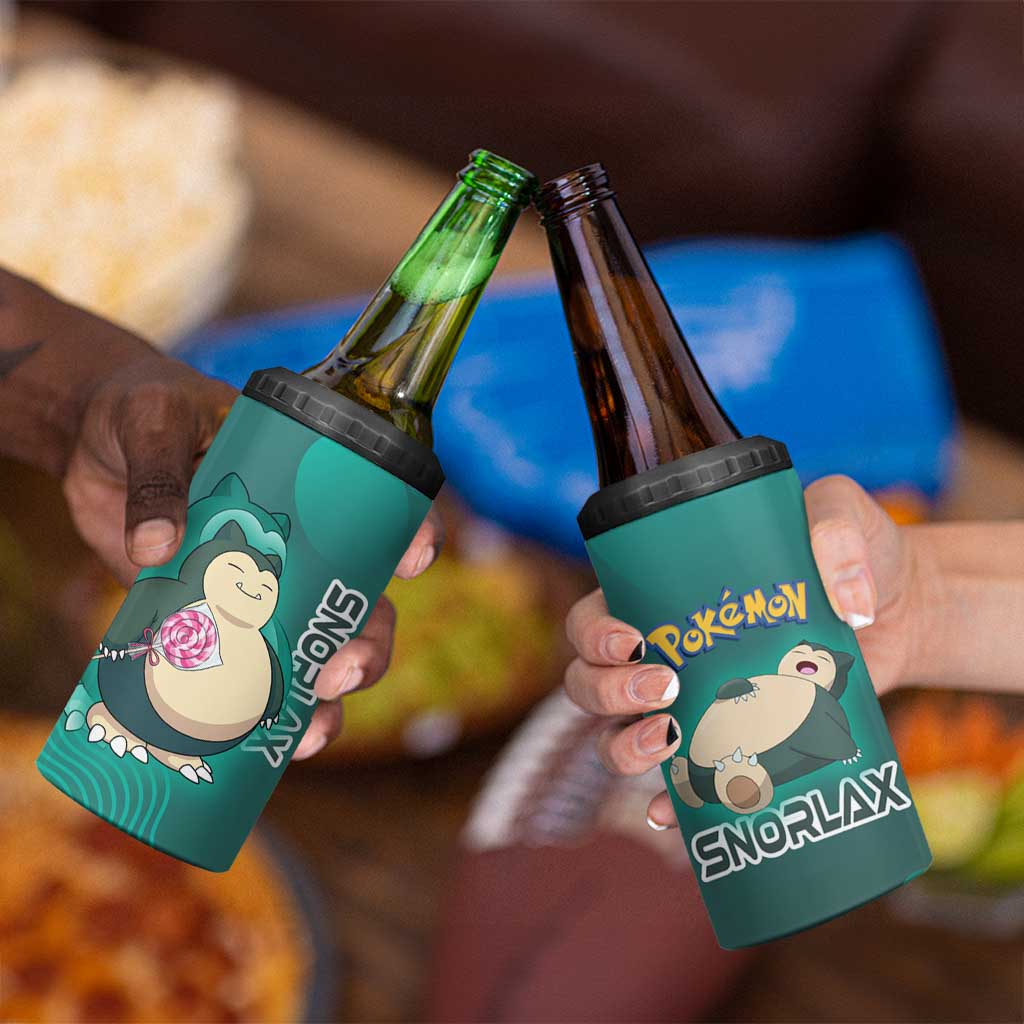 Snorlax Poké 4 in 1 Can Cooler Tumbler Chill Mint Cartoon Bubble Style