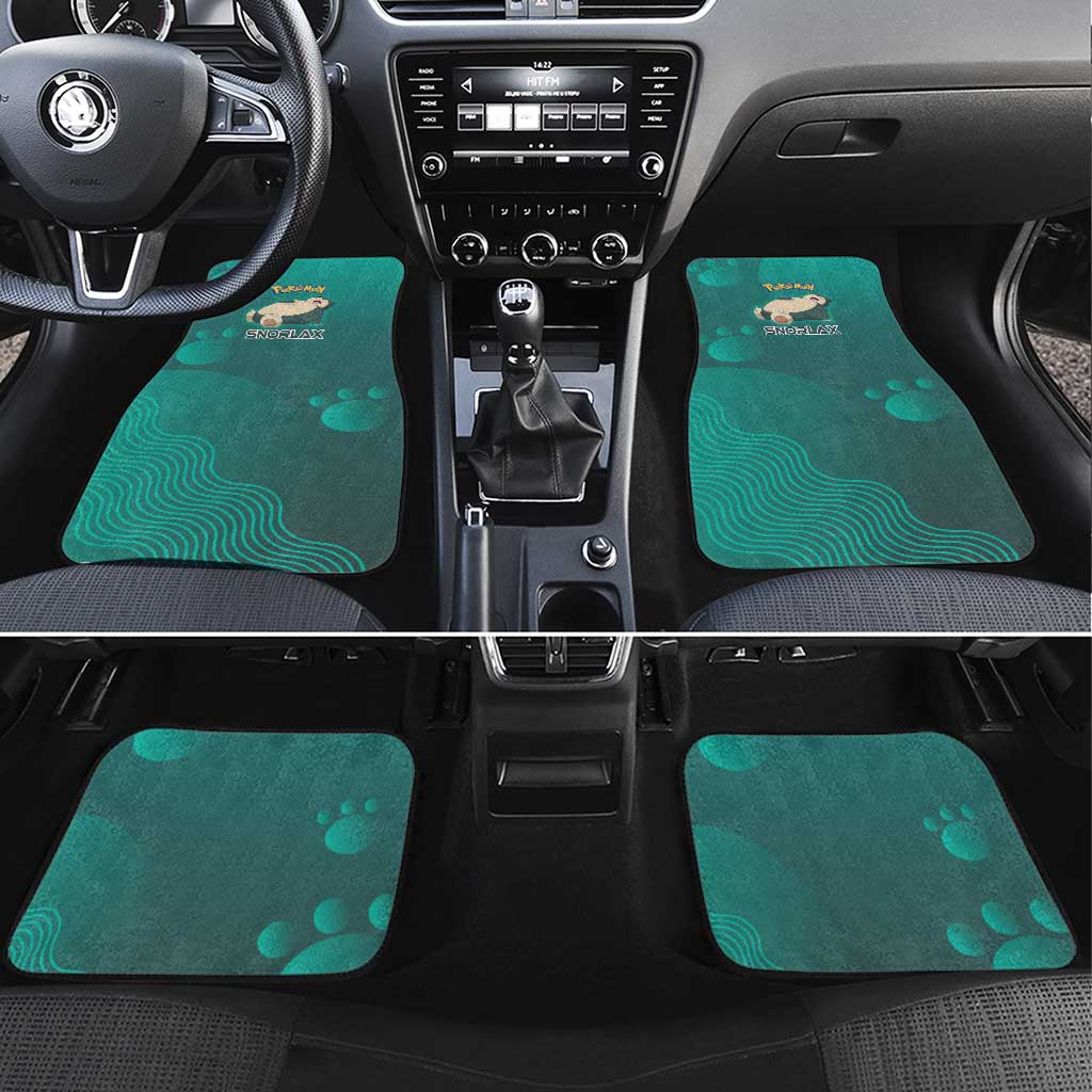 Snorlax Poké Car Mats Chill Mint Cartoon Bubble Style