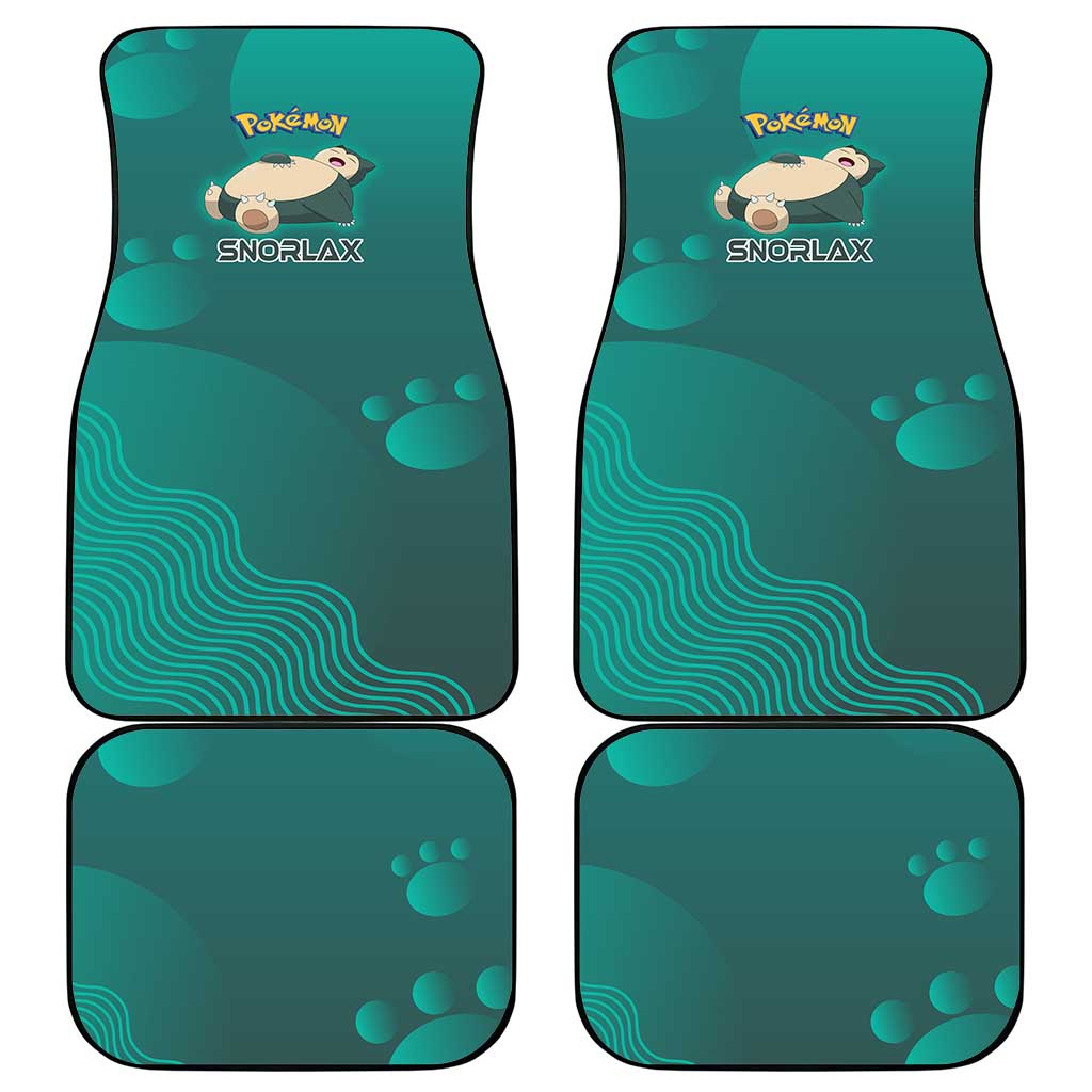 Snorlax Poké Car Mats Chill Mint Cartoon Bubble Style