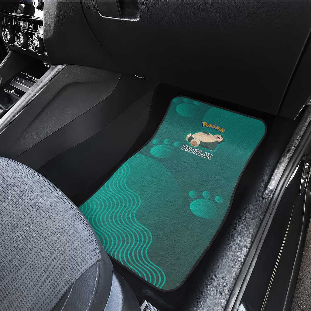 Snorlax Poké Car Mats Chill Mint Cartoon Bubble Style