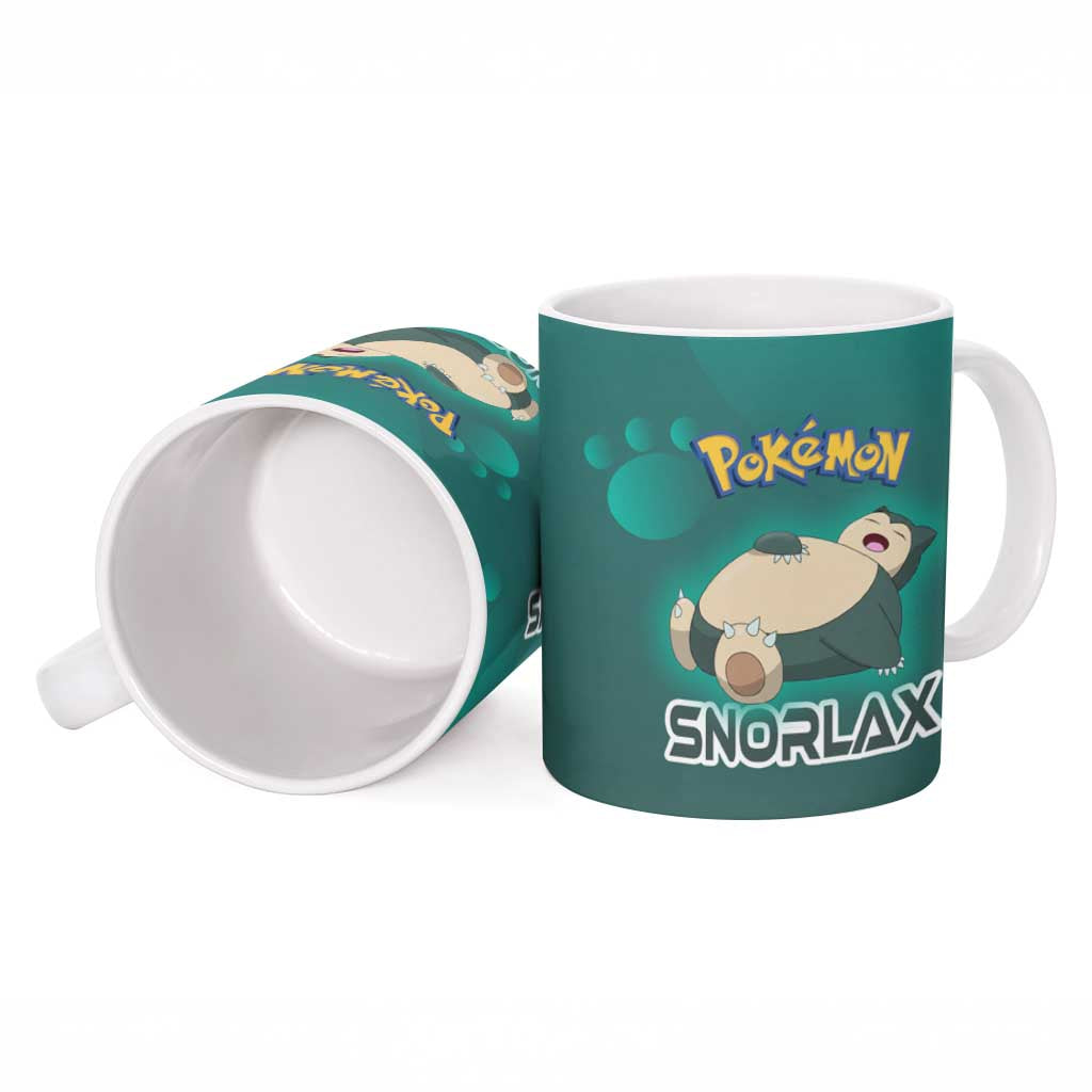 Snorlax Poké Ceramic Mug Chill Mint Cartoon Bubble Style