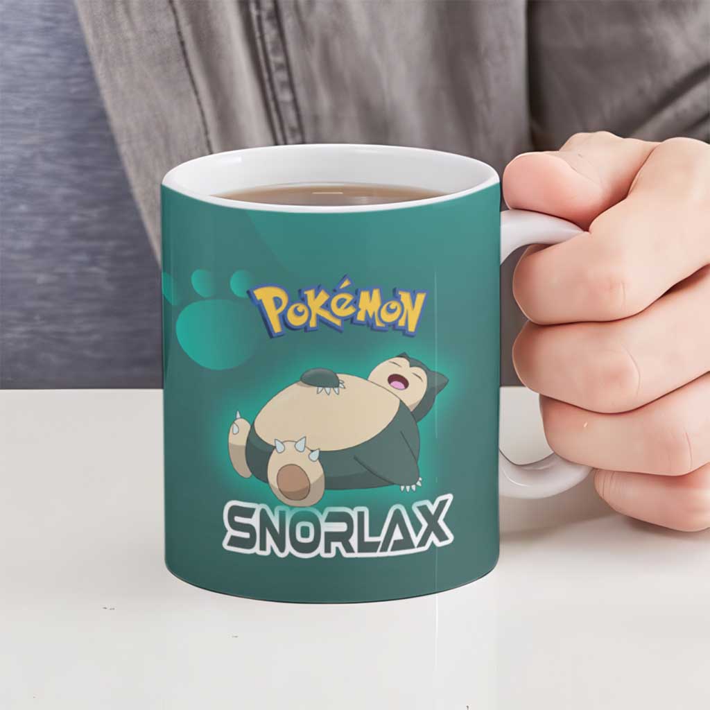 Snorlax Poké Ceramic Mug Chill Mint Cartoon Bubble Style