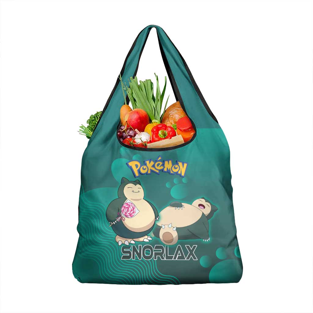 Snorlax Poké Grocery Bag Chill Mint Cartoon Bubble Style