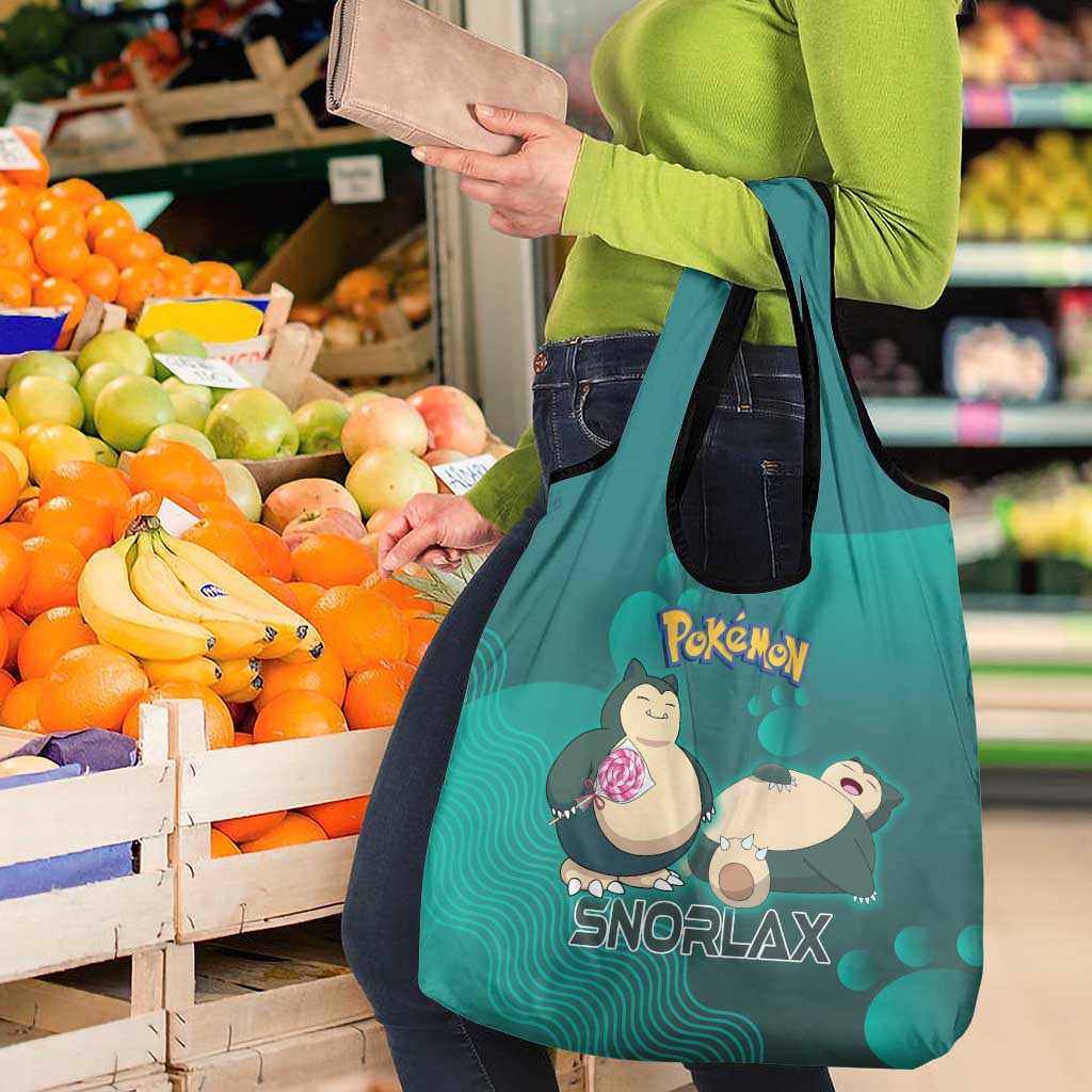 Snorlax Poké Grocery Bag Chill Mint Cartoon Bubble Style