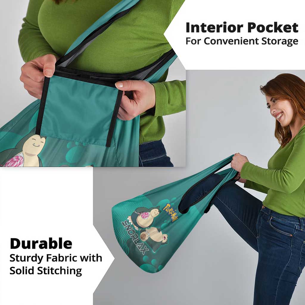 Snorlax Poké Grocery Bag Chill Mint Cartoon Bubble Style