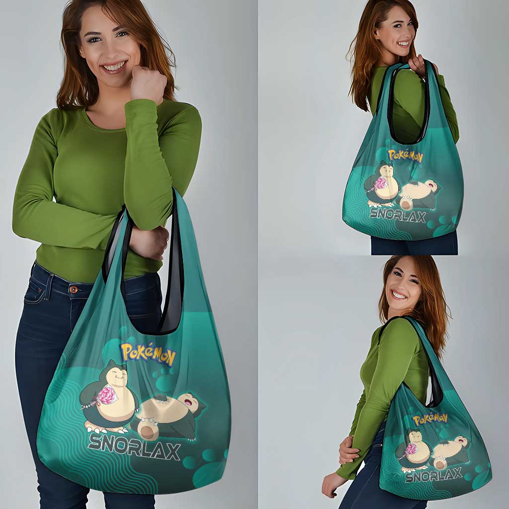 Snorlax Poké Grocery Bag Chill Mint Cartoon Bubble Style