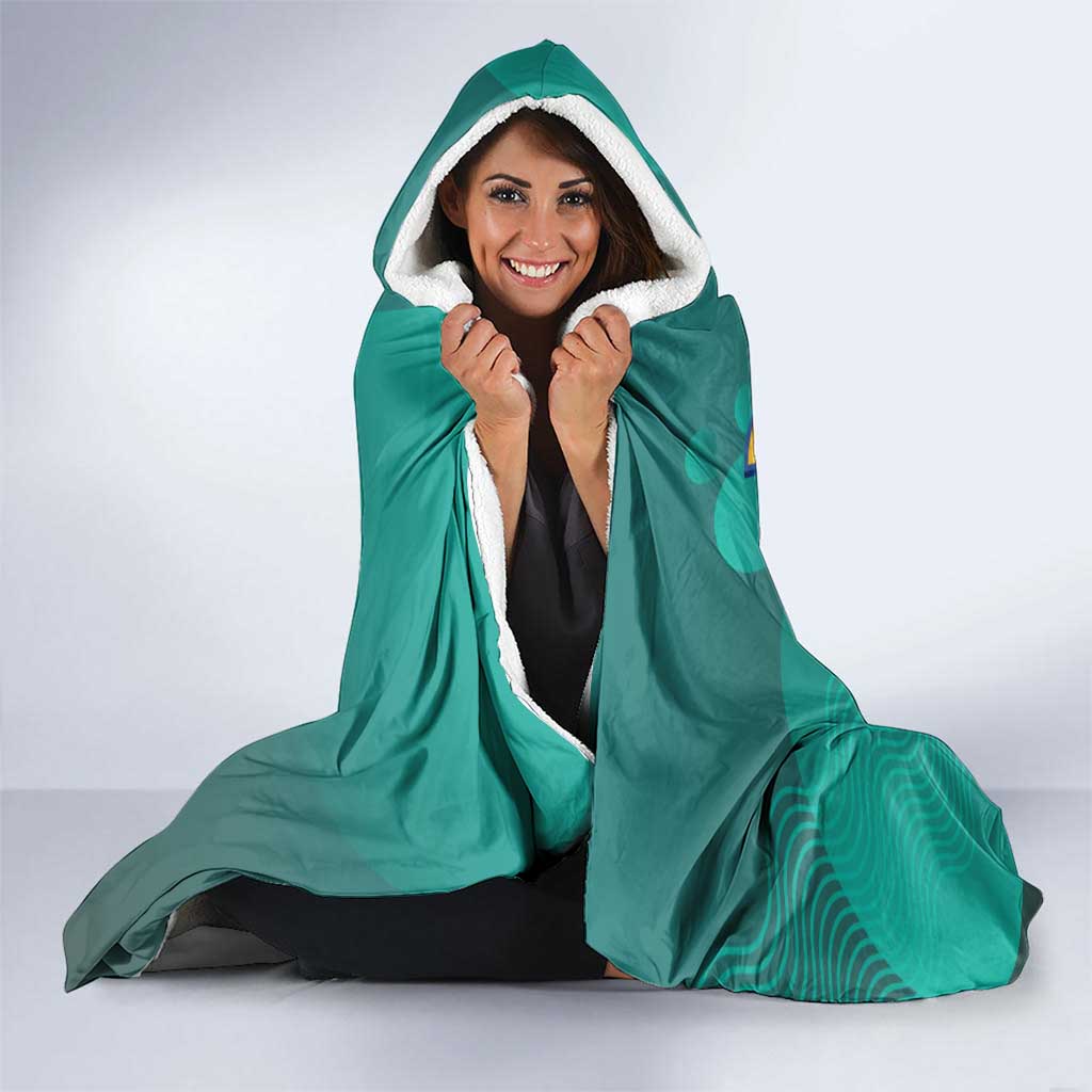 Snorlax Poké Hooded Blanket Chill Mint Cartoon Bubble Style