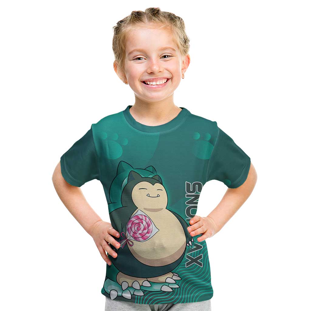 Snorlax Poké Kid T Shirt Chill Mint Cartoon Bubble Style