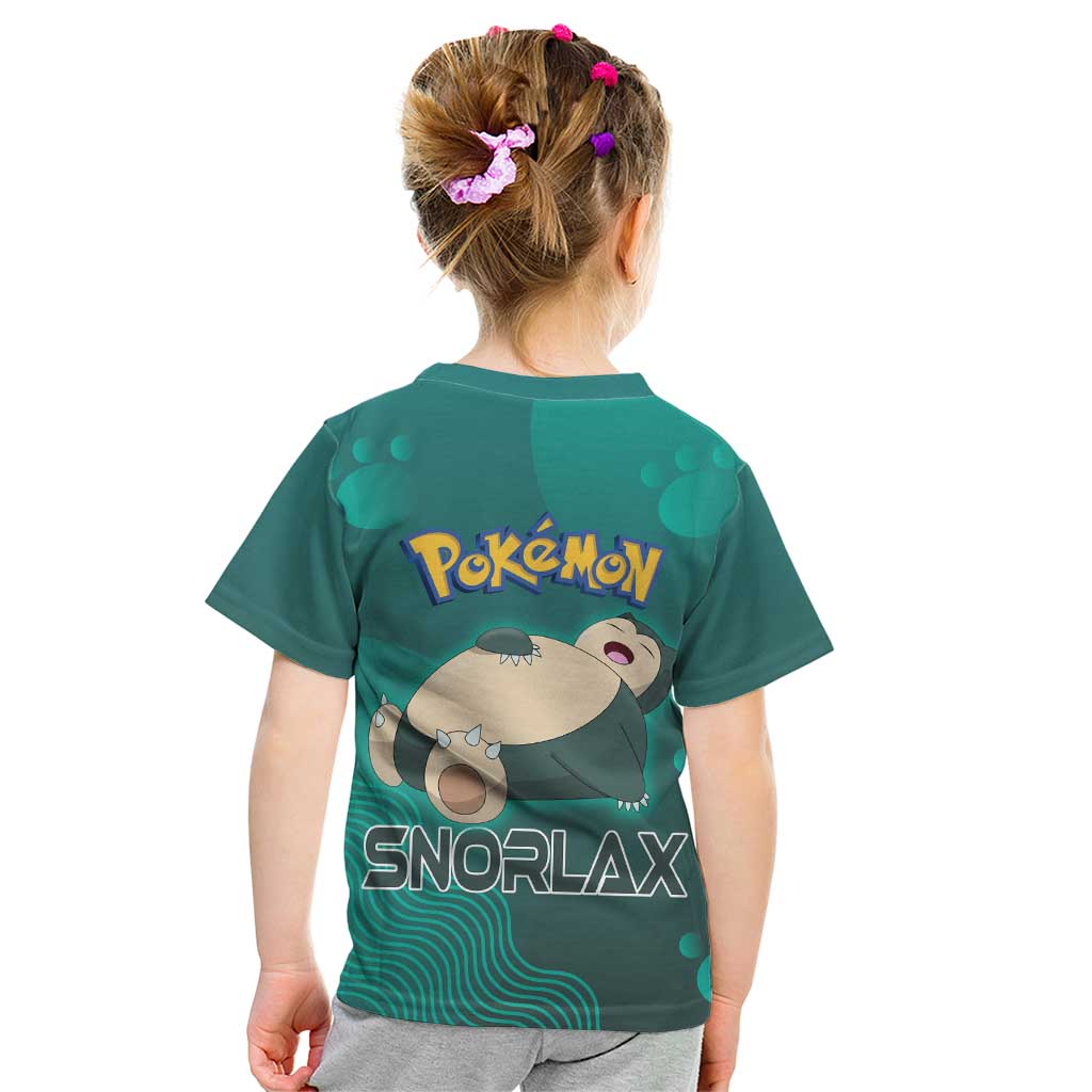 Snorlax Poké Kid T Shirt Chill Mint Cartoon Bubble Style