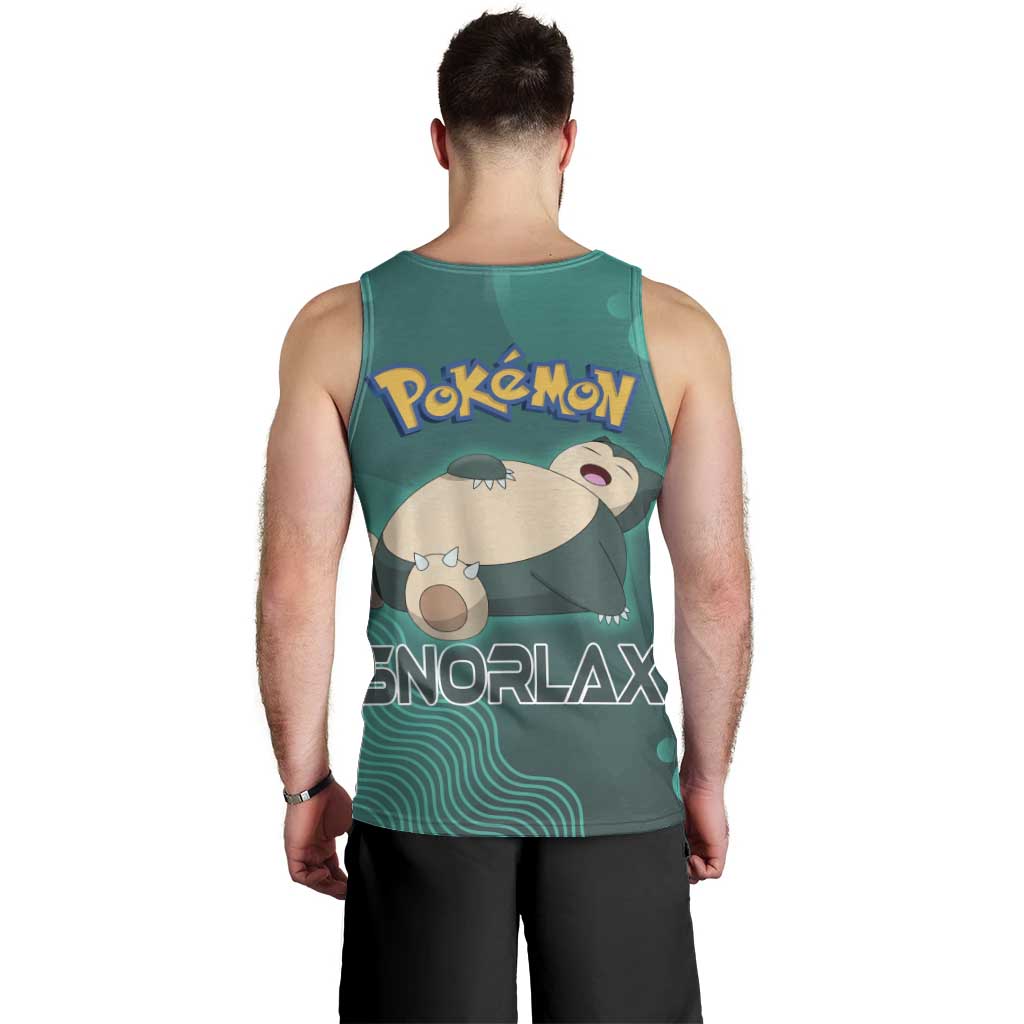 Snorlax Poké Men Tank Top Chill Mint Cartoon Bubble Style