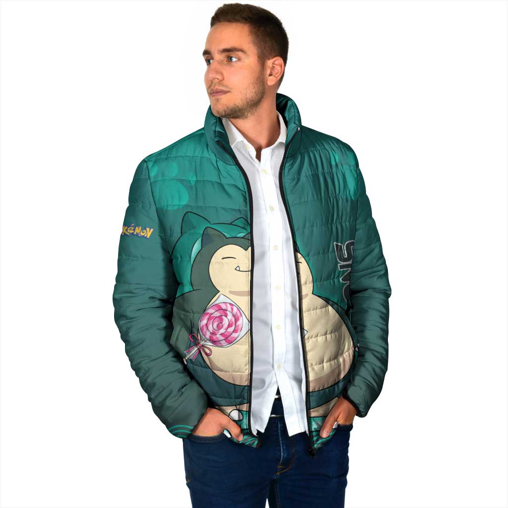 Snorlax Poké Padded Jacket Chill Mint Cartoon Bubble Style