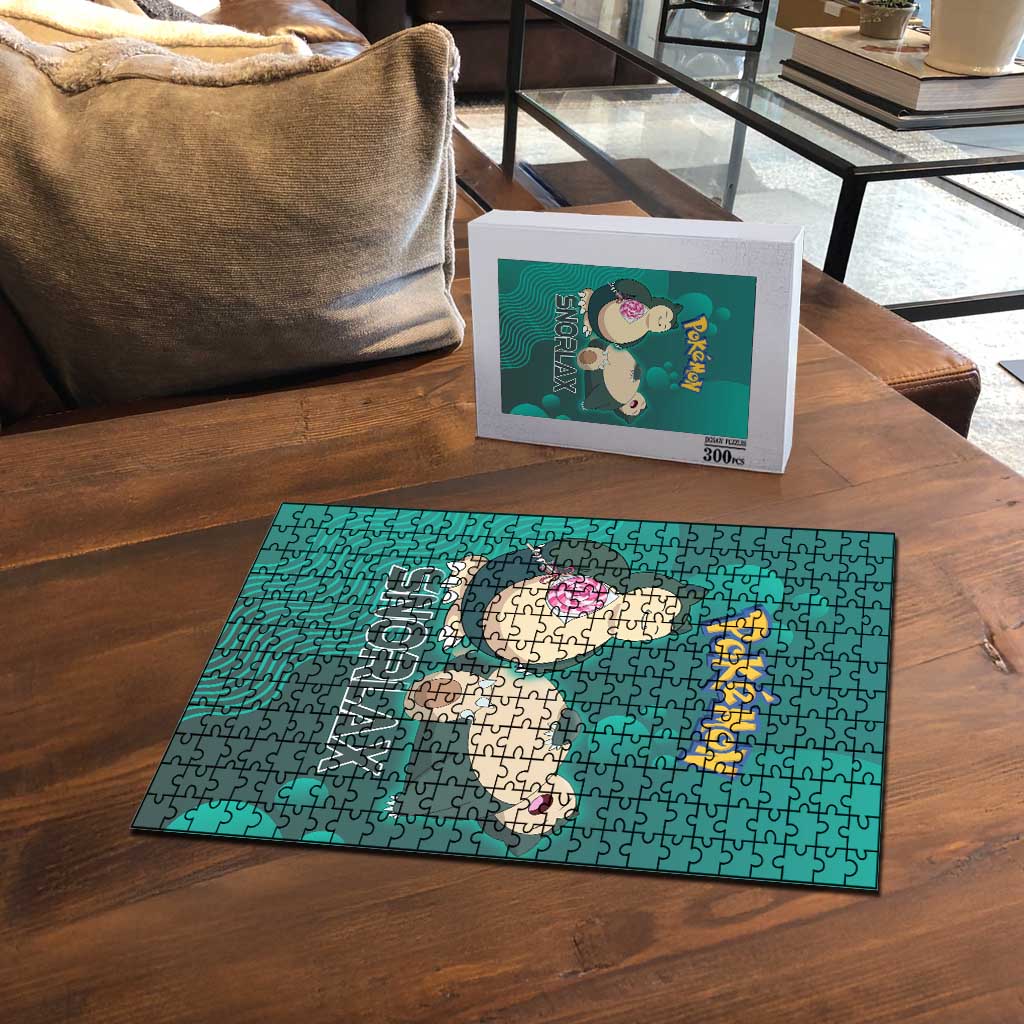 Snorlax Poké Puzzle Chill Mint Cartoon Bubble Style