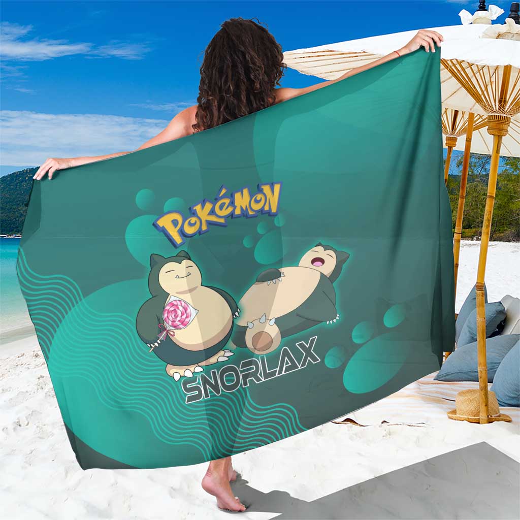 Snorlax Poké Sarong Chill Mint Cartoon Bubble Style