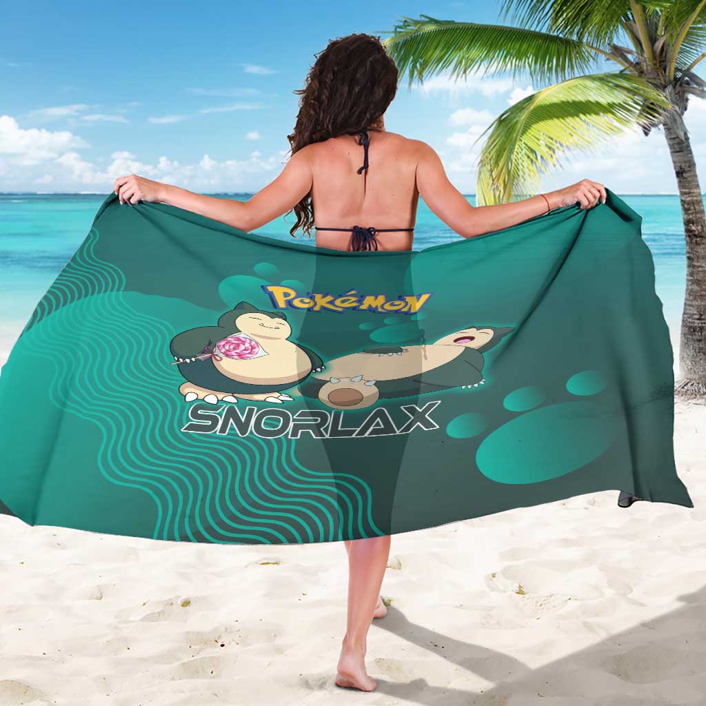 Snorlax Poké Sarong Chill Mint Cartoon Bubble Style