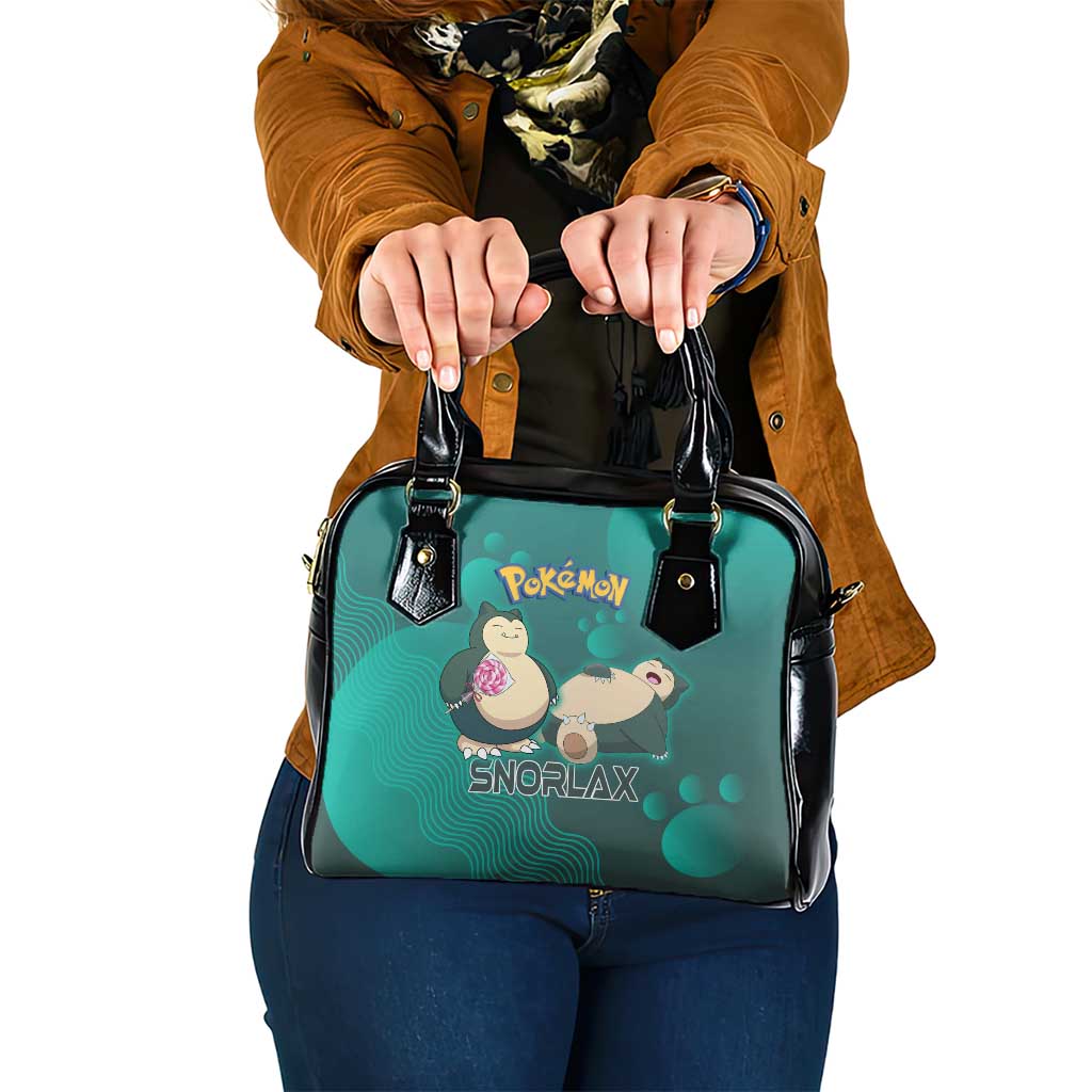 Snorlax Poké Shoulder Handbag Chill Mint Cartoon Bubble Style