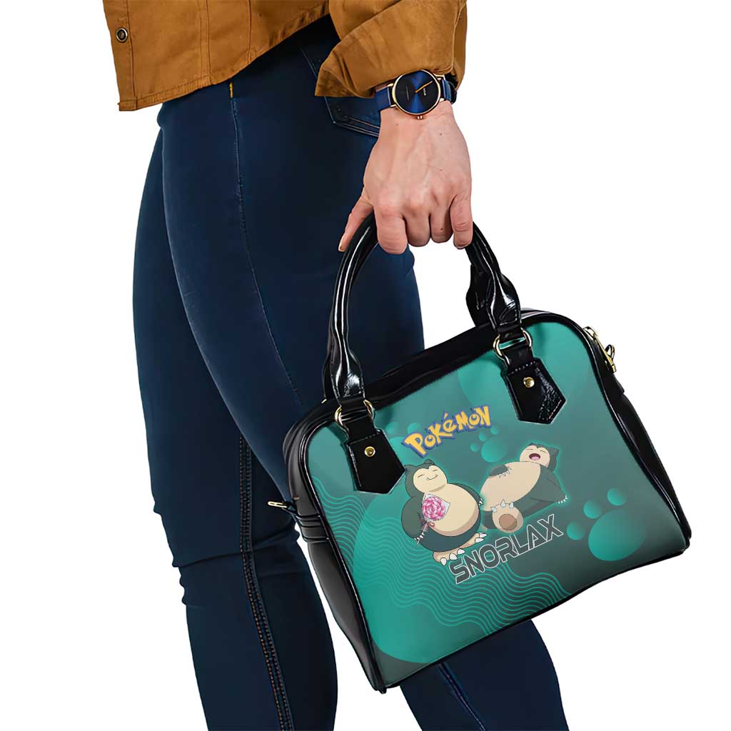 Snorlax Poké Shoulder Handbag Chill Mint Cartoon Bubble Style