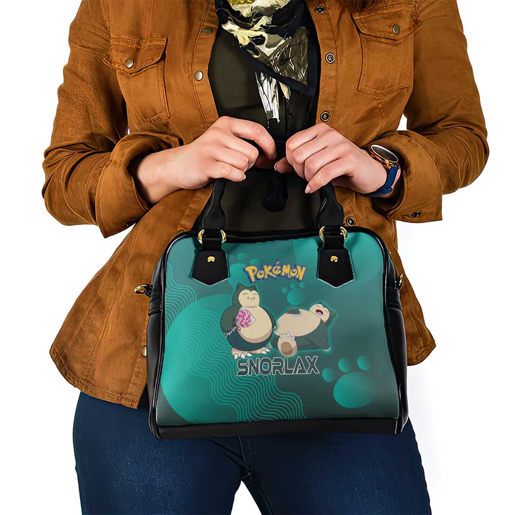 Snorlax Poké Shoulder Handbag Chill Mint Cartoon Bubble Style