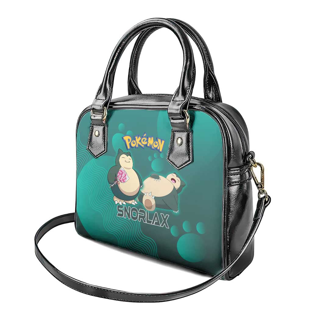 Snorlax Poké Shoulder Handbag Chill Mint Cartoon Bubble Style